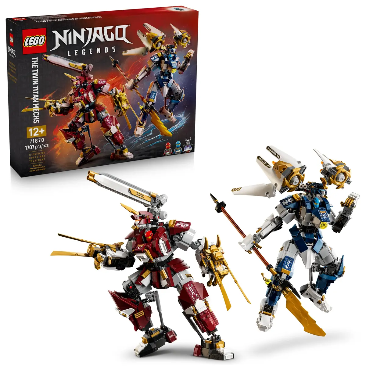 LEGO Ninjago Robôs Titãs Gêmeos 71870 12+ anos 1707 peças Building Kit