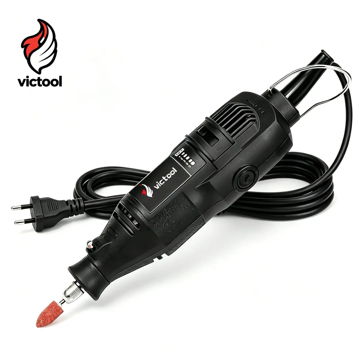 Kit de Máquina de Moer Elétrica Victool 110V com 124 Acessórios, Ferramenta Rotativa Ajustável de 5 Velocidades para Gravação e Polimento