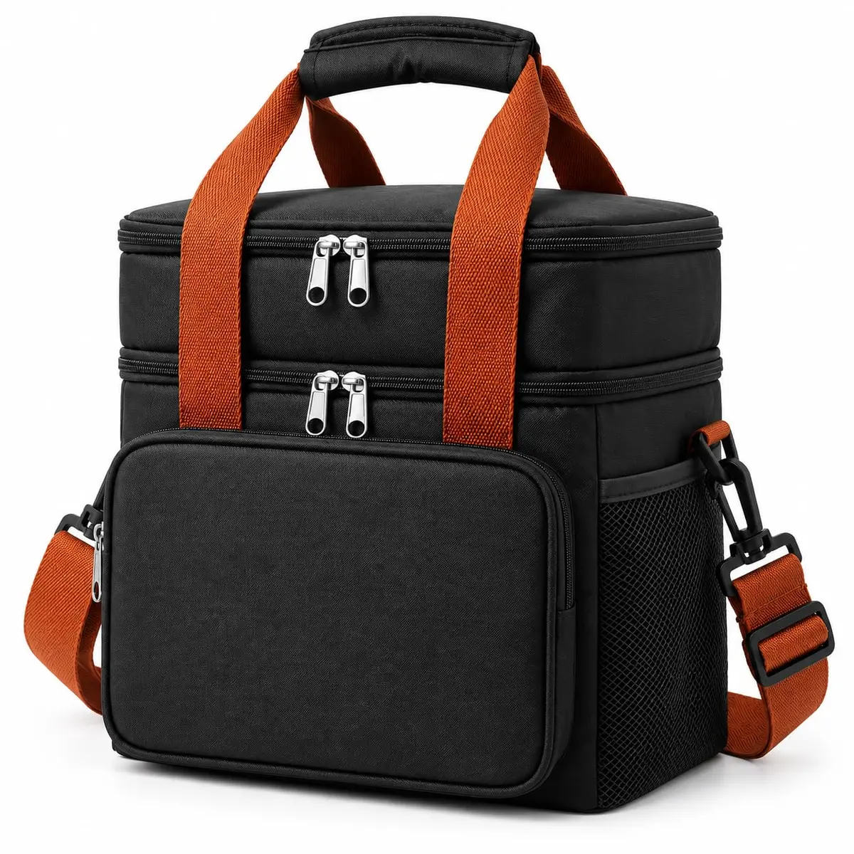 Bolsa Térmica Dupla 15l Multiuso | Alça Lateral Ajustável, Bolsos Organizadores, Dois Compartimentos