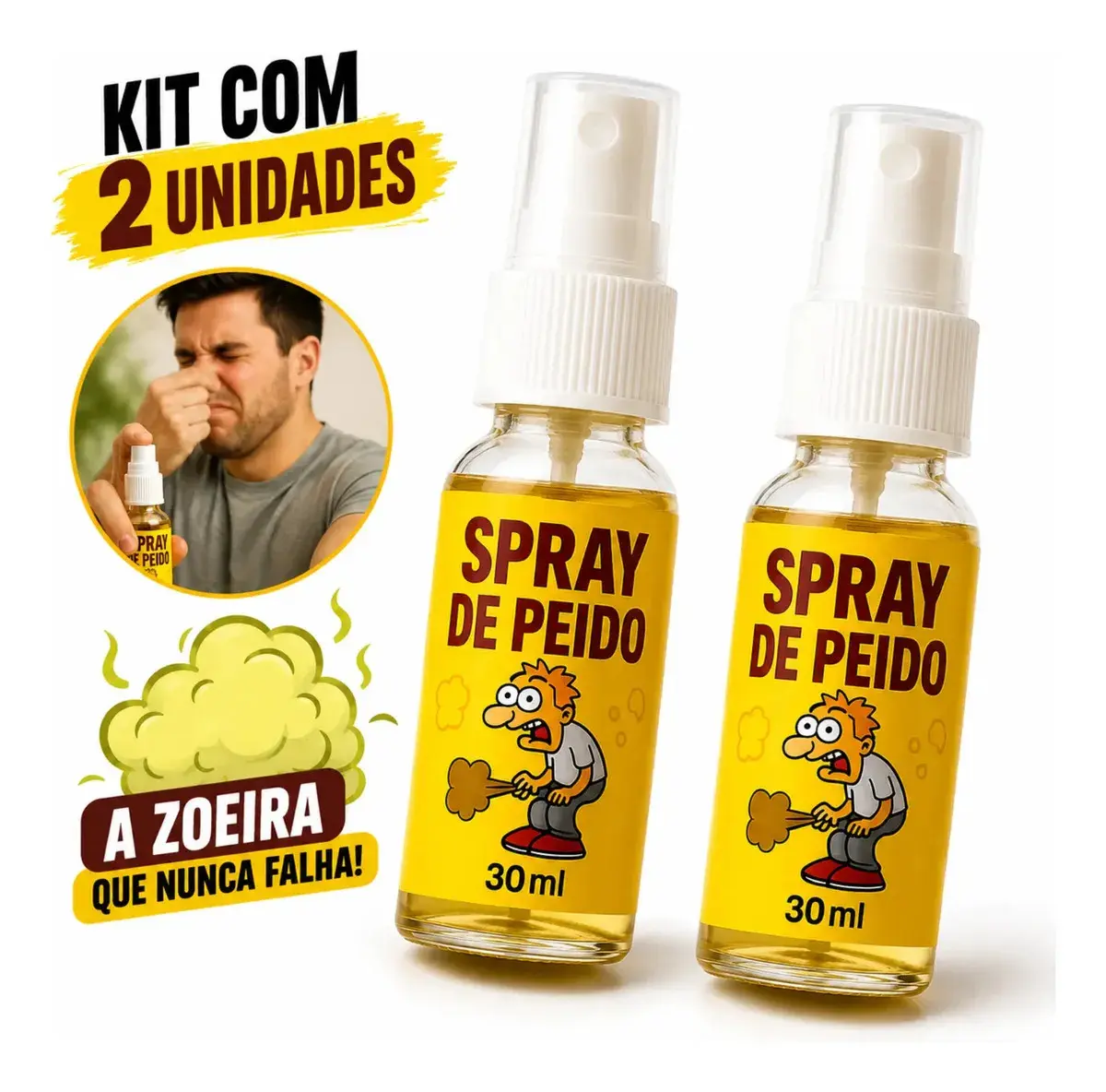 Kit 2 Spray Peido Pum Fedorento Super Forte Trolagem Pegadinha Brincadeira Engraçado Perfume Fedido Shengke thumbnail 2
