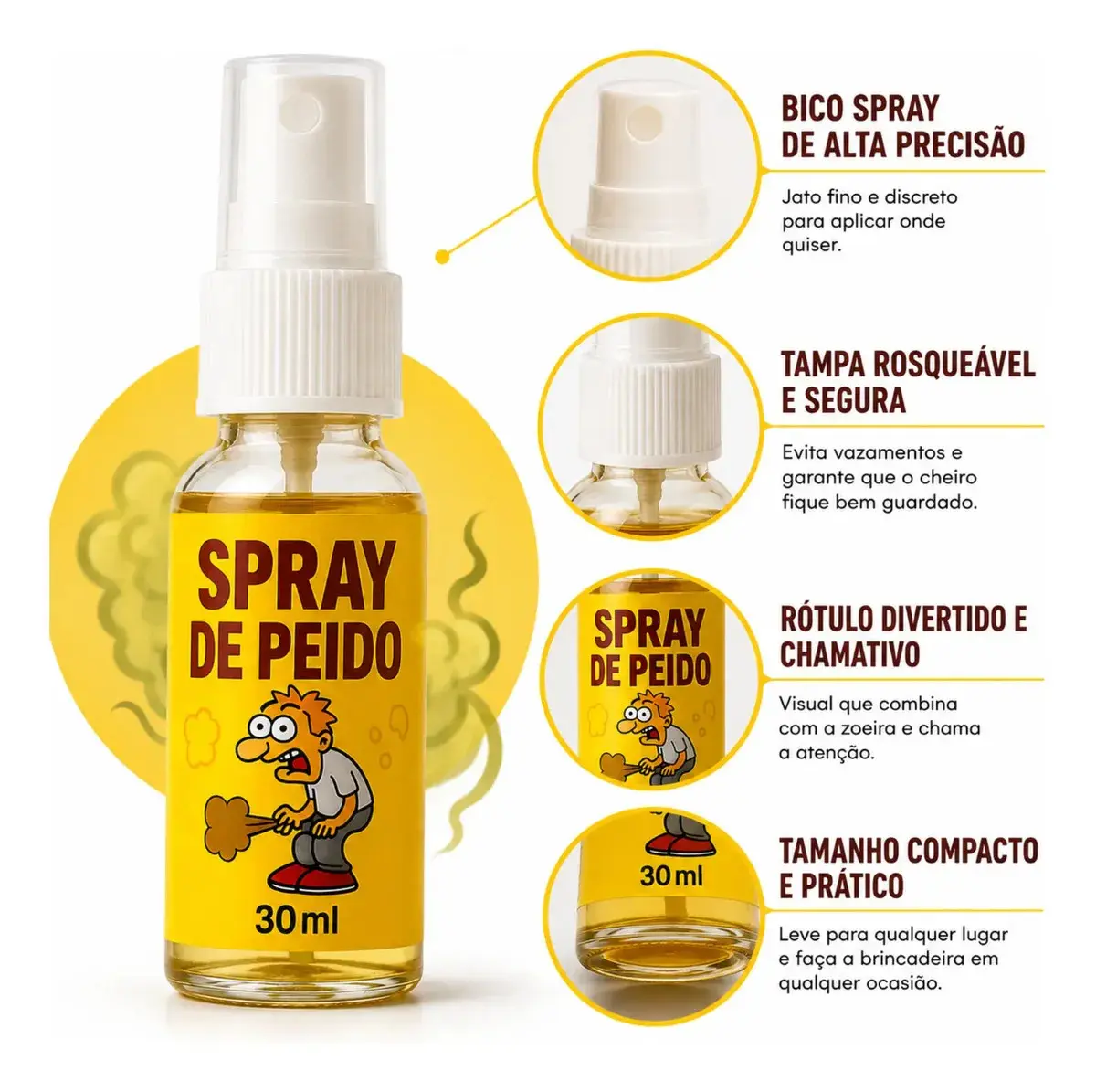 Kit 2 Spray Peido Pum Fedorento Super Forte Trolagem Pegadinha Brincadeira Engraçado Perfume Fedido Shengke thumbnail 3