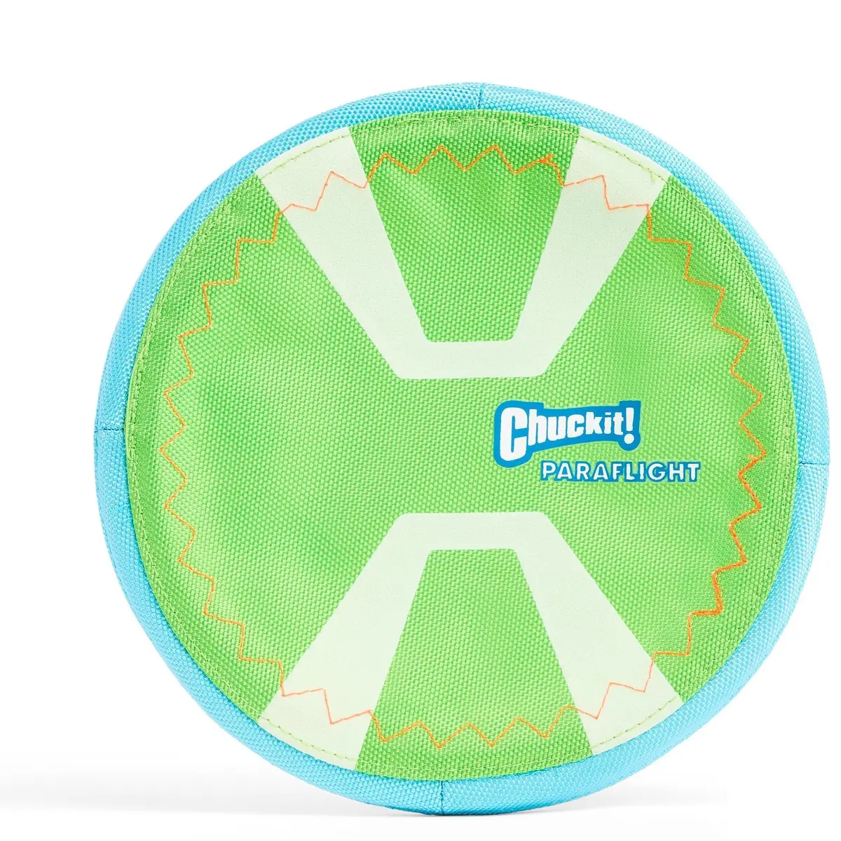 Chuckit! Paraflight Flyer Frisbee de cachorro para longa distância, verde/azul, grande