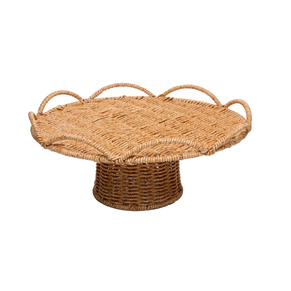LYOR - Prato para Bolo com Pé Bali 25cm x 25cm x 12,5cm Plástico