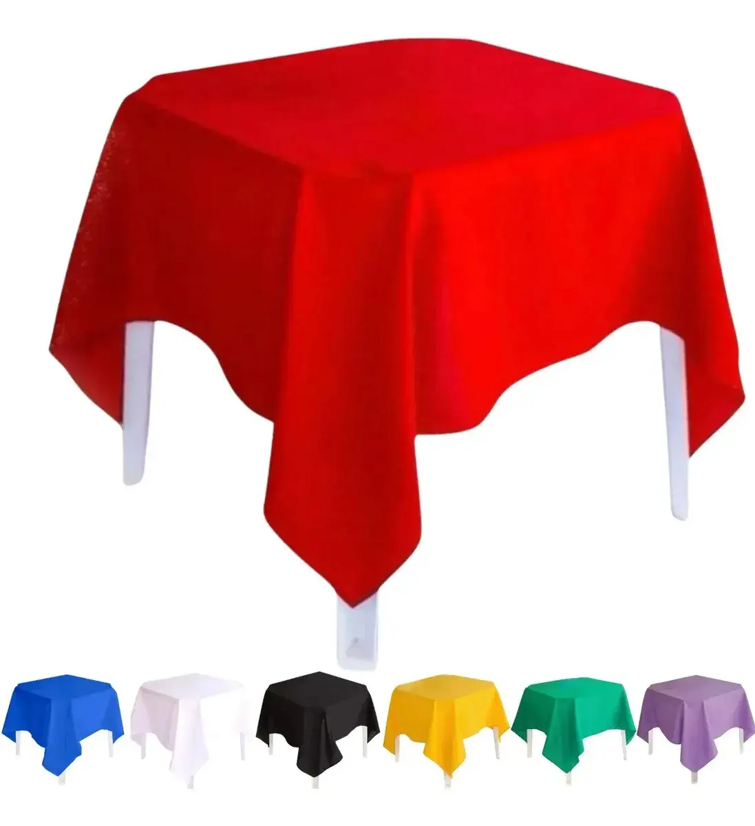 Kit 10 Toalha De Mesa 4 Cadeiras Oxford Grosso Festa Atacado Cor Vermelho Toalha De Mesa Oxford Liso