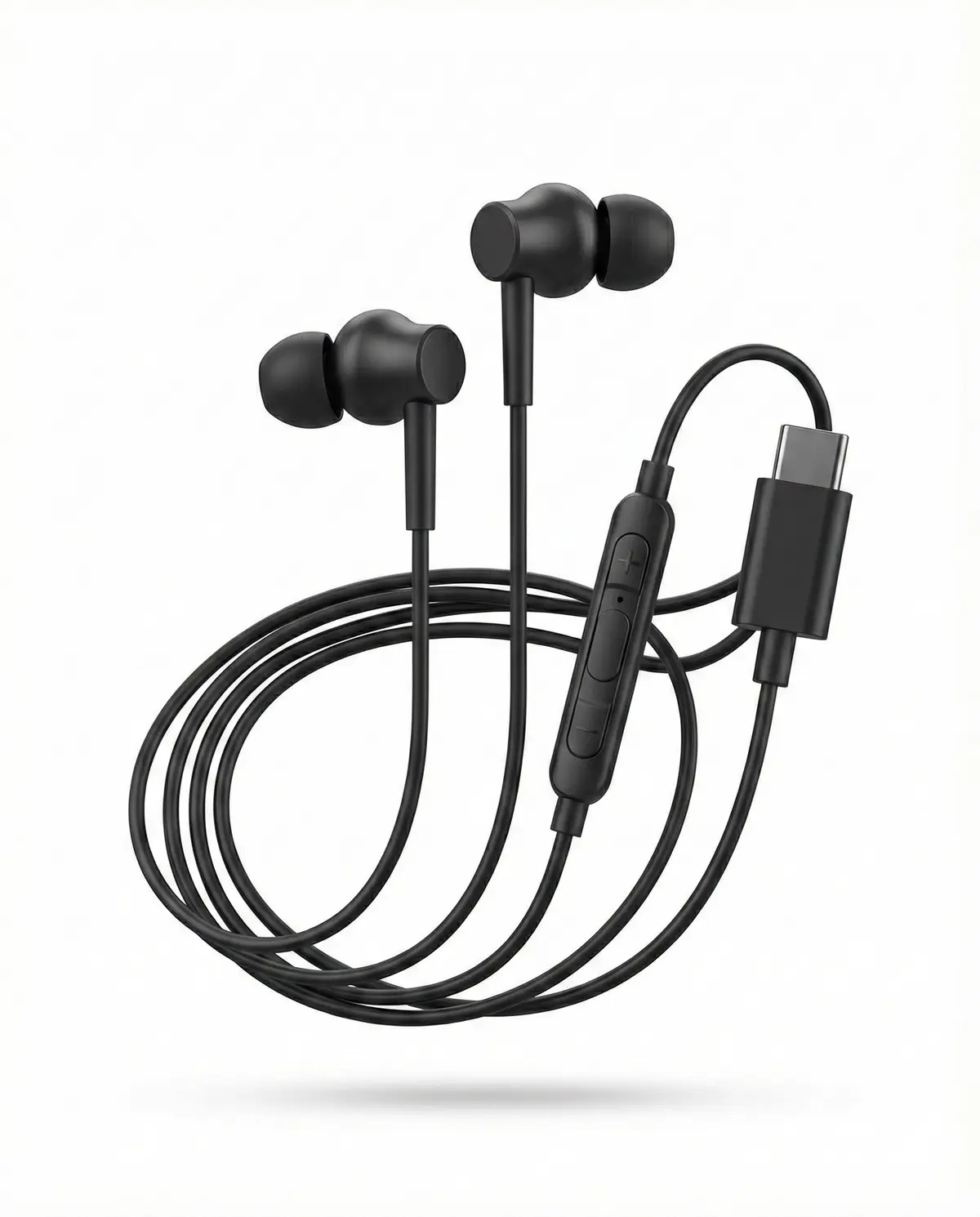 Fone de Ouvido Cabo Tipo C, Fone Com Entrada USB-C, Fone de Ouvido com Fio USB-C In-Ear com Microfone e Controle de Volume para Notebook, Computador e Celular, Ideal para Trabalho e Reuniões