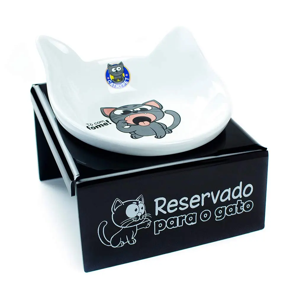 Comedouro para Gatos CatMyPet Snack Cat, Preto