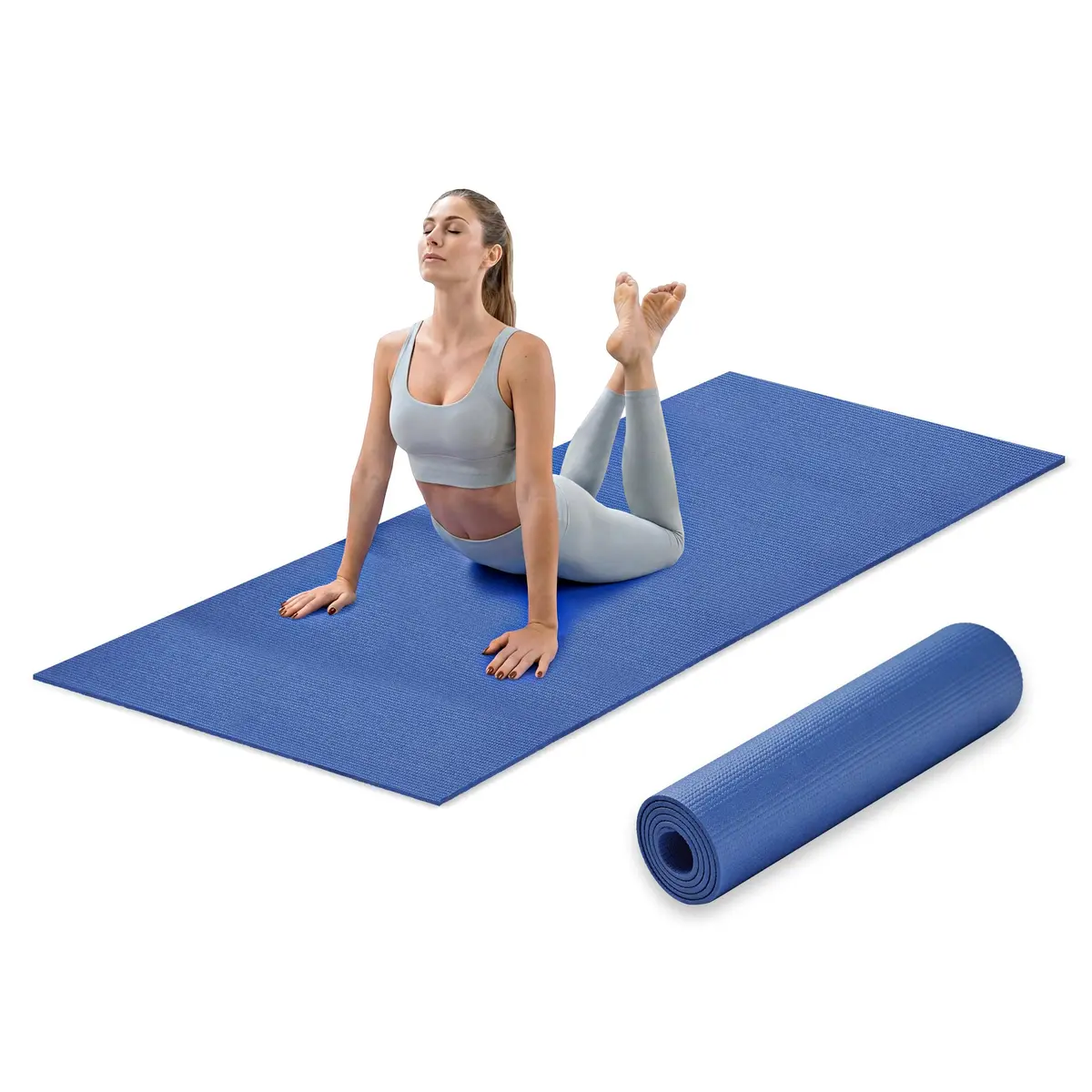 Sunny Health & Fitness Tapete Yoga Antideslizante para Casa | Conforto de suporte, antiderrapante, durável e portátil, ioga, pilates, meditação, alongamento, exercícios no chão