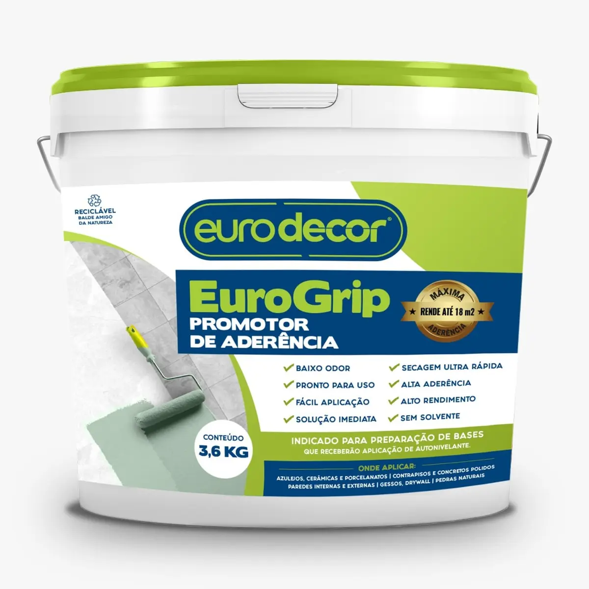 Super Primer Autonivelante 1Kg Eurodecor Base Piso e Parede