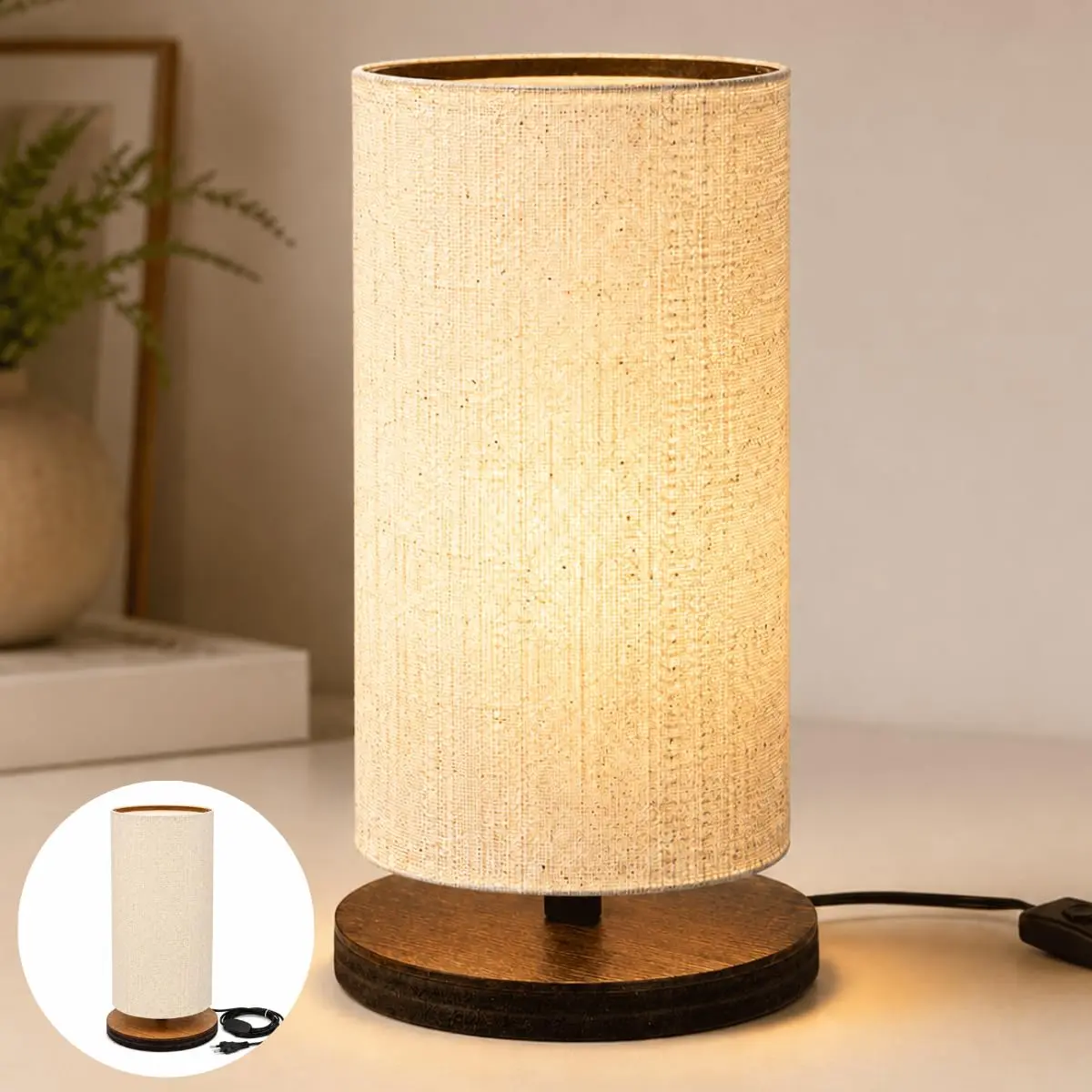 Abajur Luminária Mesa Deli 29 Cm Quarto Decoração Com Fiação Bivolt 110/220V