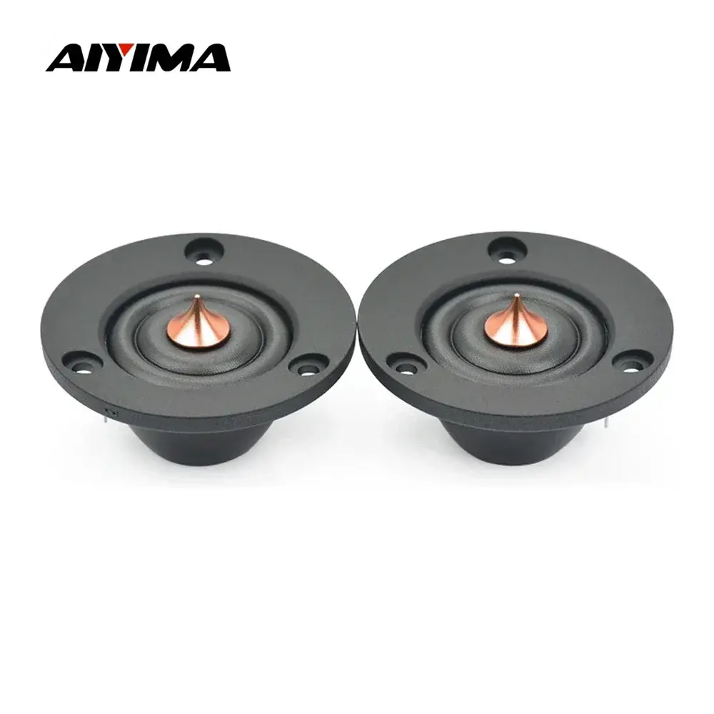 AIYIMA 2 Peças Tweeter de 2 Polegadas 6 Ohm 4 Ohm 30W HIFI com Cúpula de Seda, Alto-falante de Agudos para Home Theater e Áudio Automotivo, para Modificação de Carros