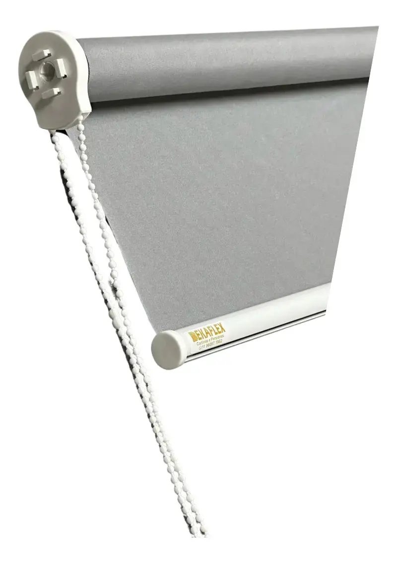 Cortina Rolo Blackout 0% Quartos/salas 2,00 L X 1,40 A Cor Cinza - 1