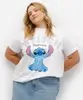 Camiseta Plus Size Stitch Off White Lilo Stitch - 1