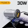[Moedas R$8] Voltme-usb tipo c carregador de carro 30w pd, carregamento rápido, super carga - 1
