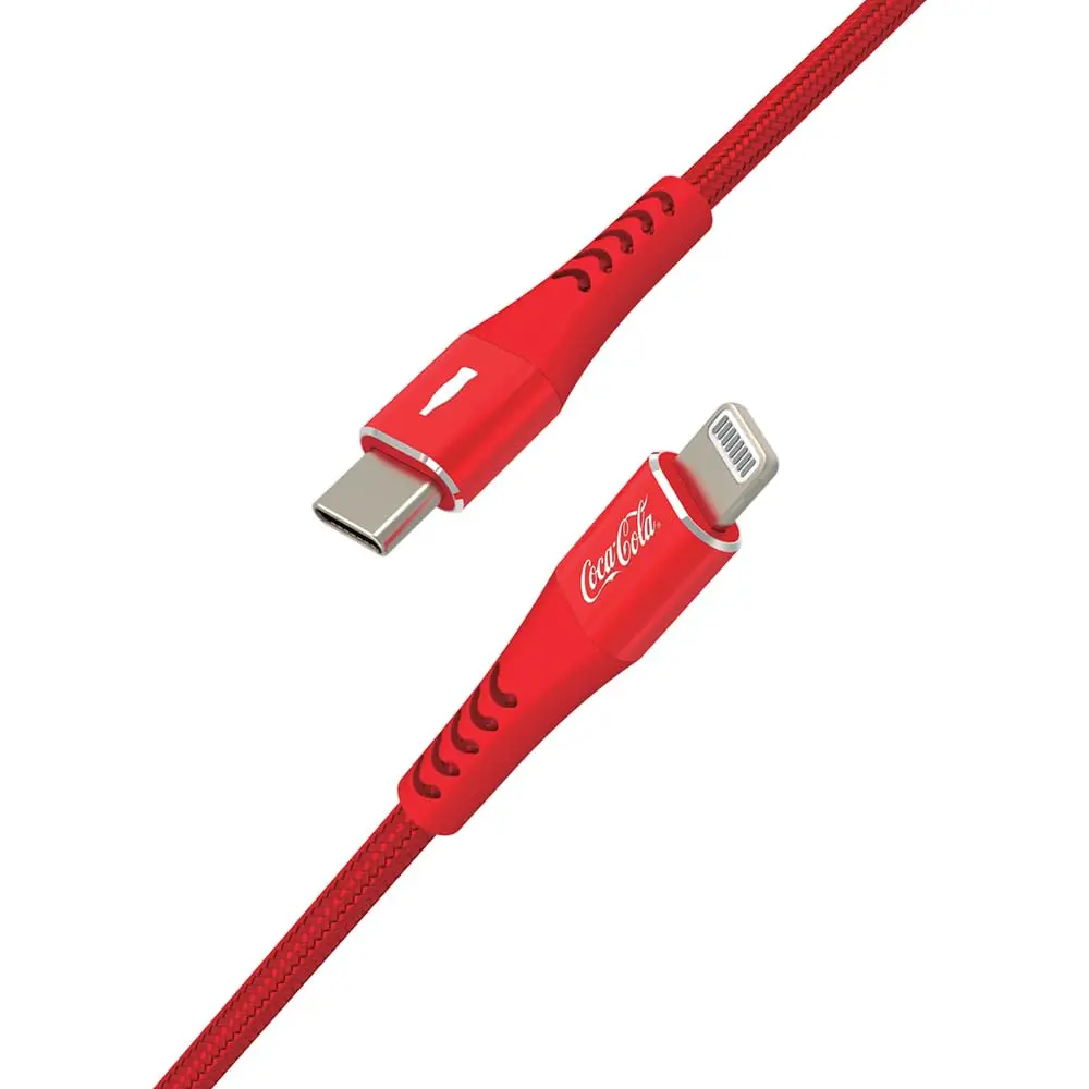 Coca-Cola Cabo Elite Lightning para USB-C - Vermelho