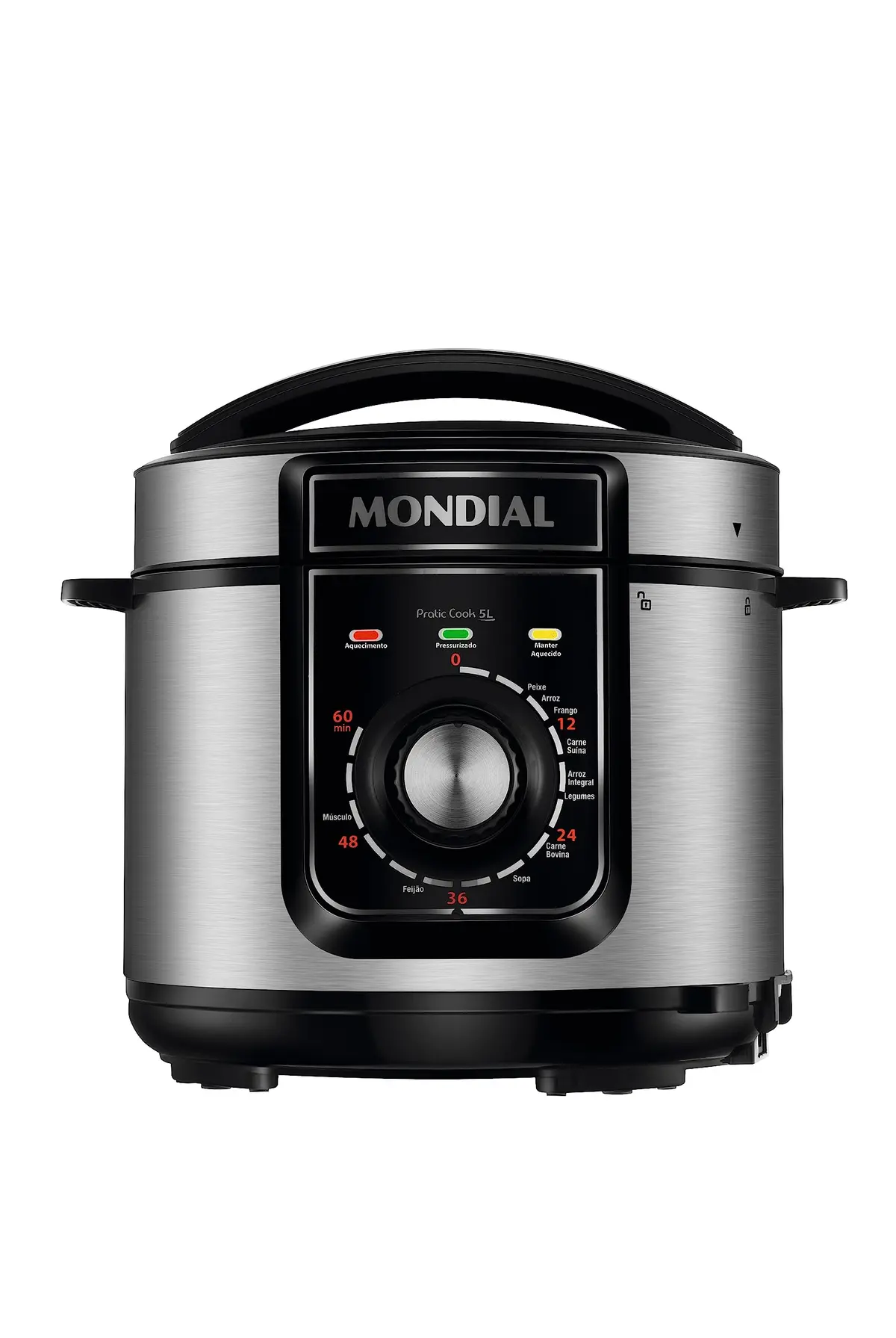 Panela de Pressão Elétrica 5L PE-48-5L-I Mondial Preto/Inox 900W 220V