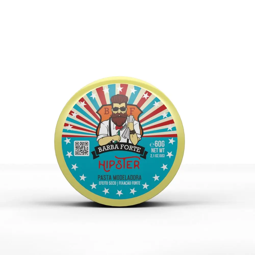 Pasta Modeladora Hipster Efeito Seco Matte Barba Forte 60g