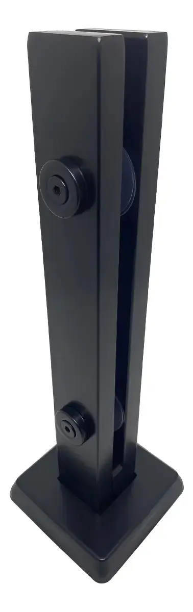Coluna Torre Aço Inox Preto Fosco 40cm 2 Furos Puxadores Online - 1
