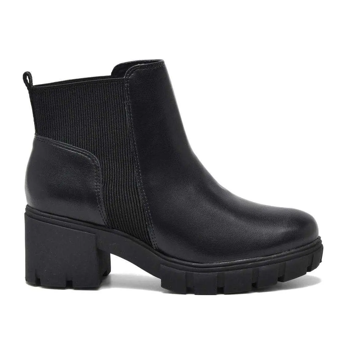 Bota Feminina Via Marte Chelsea Salto Bloco Tratorado