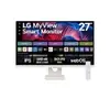 Monitor LG MyView Smart - Tela IPS 27", WebOS, ThinQ Home, Air Play, Screen Share, Bluetooth, – 27SR73U-W - 1
