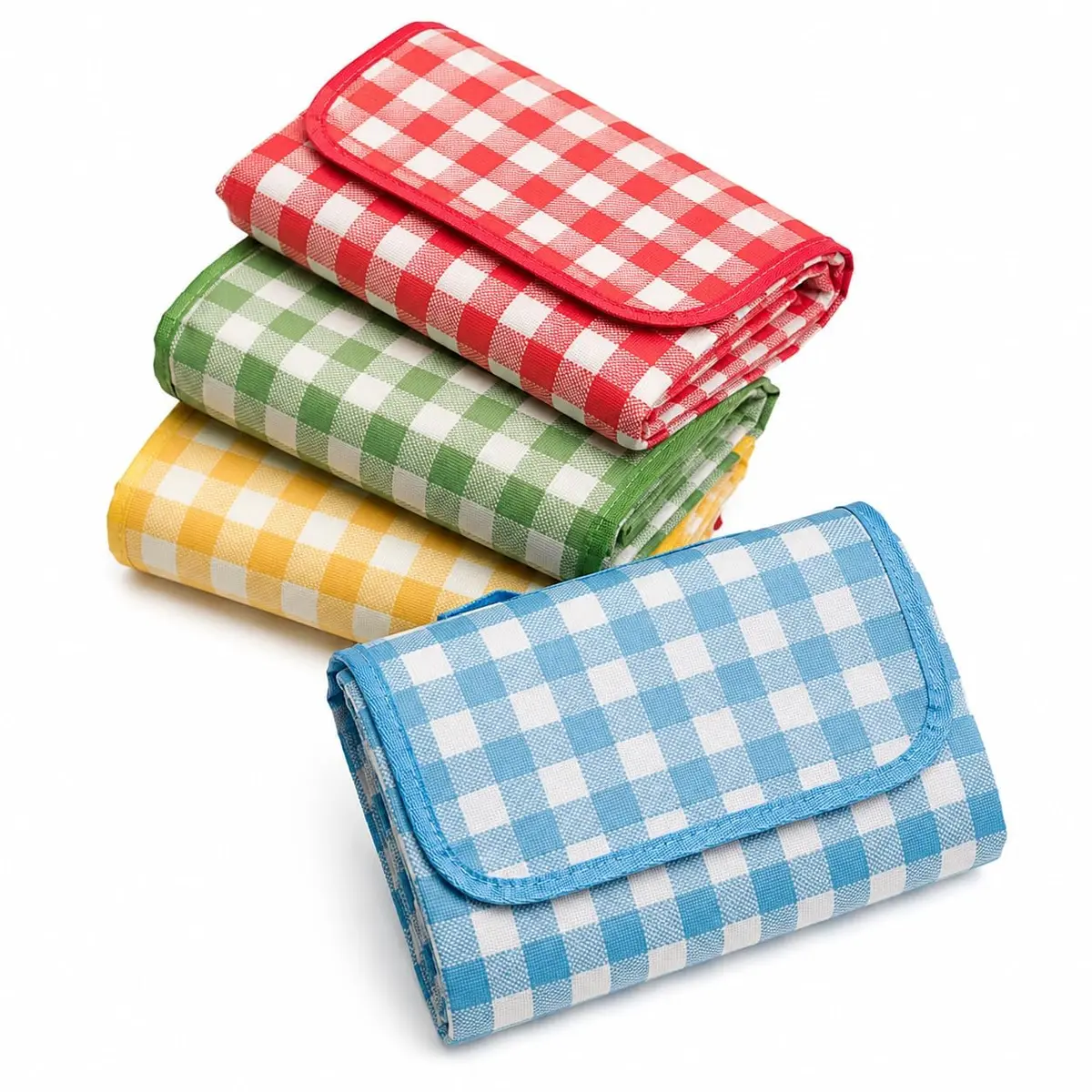 Tapete Piquenique Impermeável Dobrável 200x200cm Sortido | Toalha Picnic Xadrez, Com Alça Grande, Portátil para Praia Parque Passeios, Fácil Limpeza, Prova D'Água Multiuso