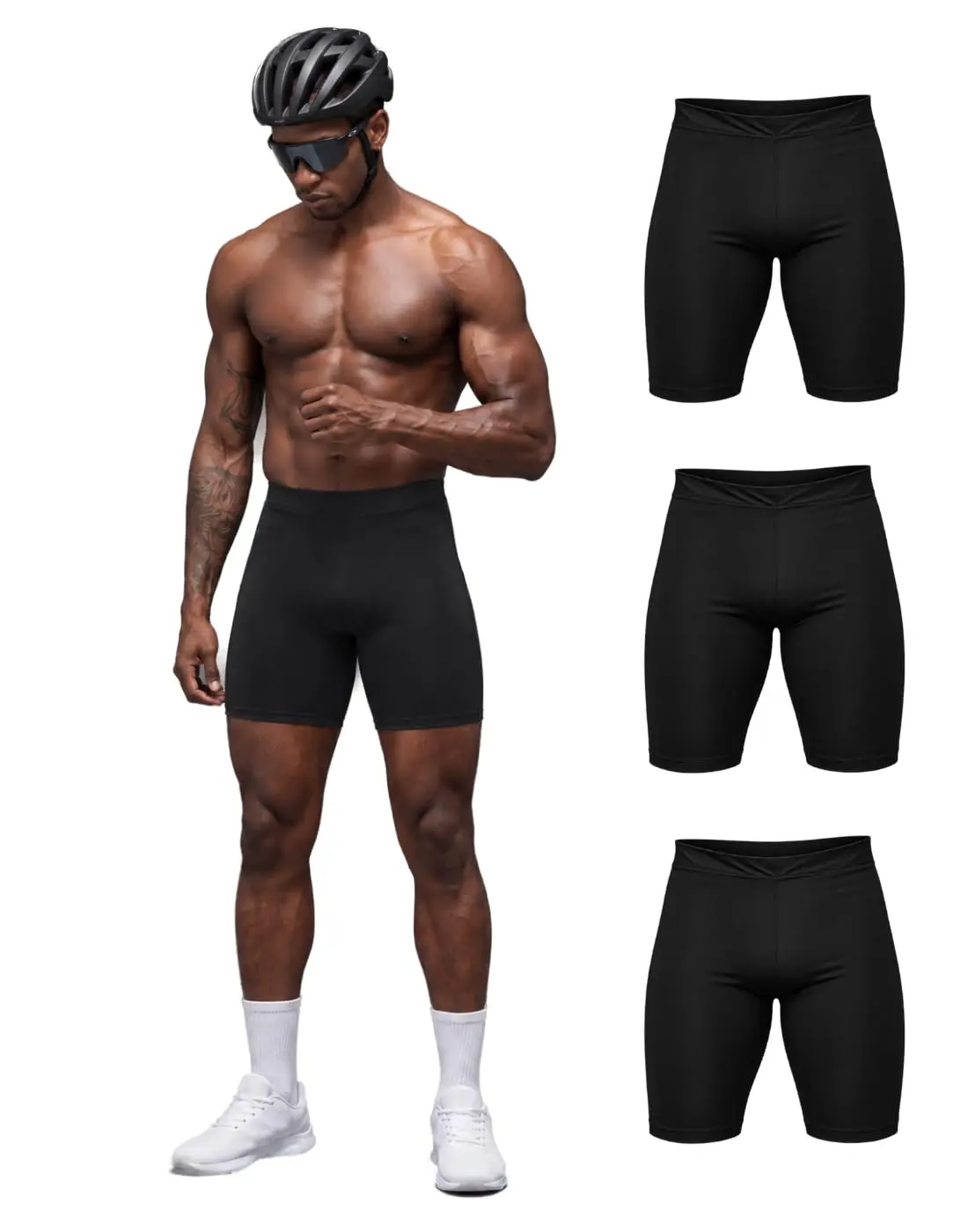 Kit 3 Short Ciclista Térmico Segunda Pele Masculino Adulto