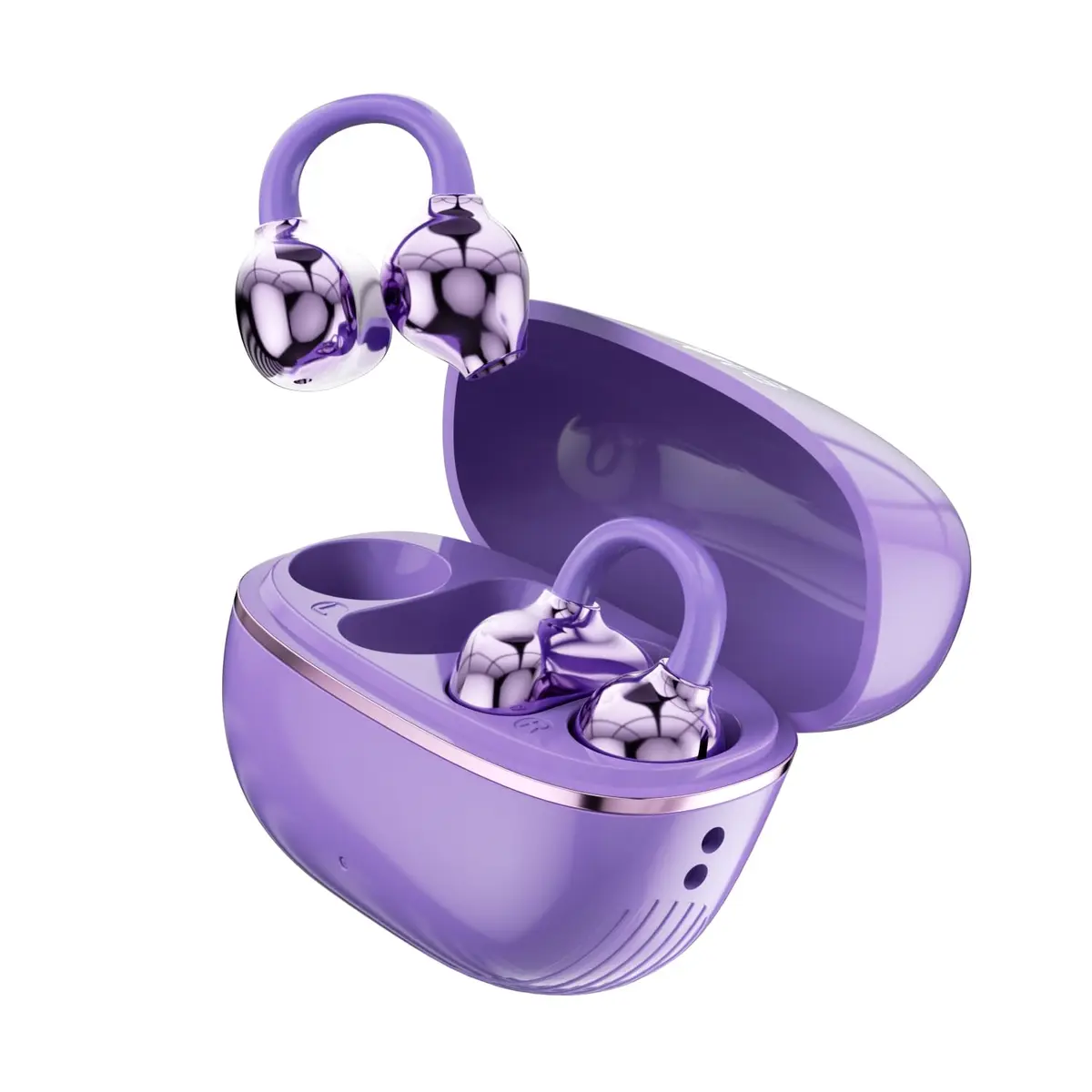 Fones de Ouvido Bluetooth, INAVA, Fone de Ouvido Esportivo com Clipe de Concha, 72 Horas de Bateria, Design Confortável para Ouvidos Pequenos e Quem Usa Óculos, Exercício, treinamento físico (Roxo) - 1
