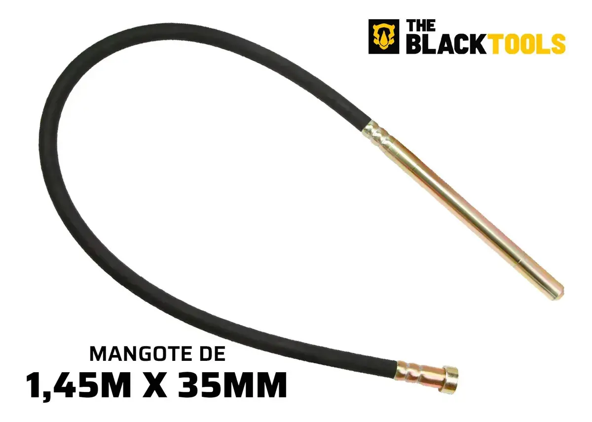 Kit Vibrador Concreto 1500w Com Mangote Mangueira 1,45mx35mm 127v Tvc650 The Black Tools thumbnail 8