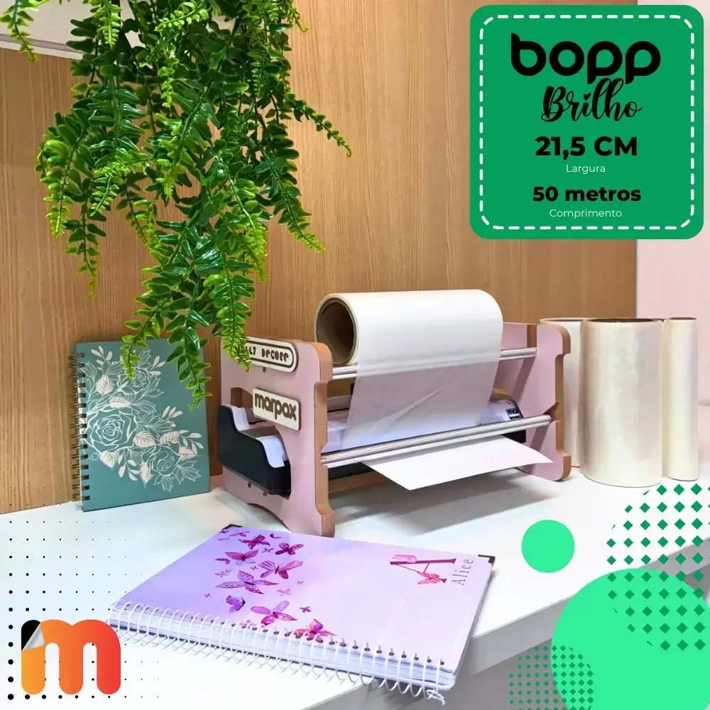 Bopp Brilho Para Laminação Bobina A4 21,5cmx50m Marpax 01un thumbnail 5