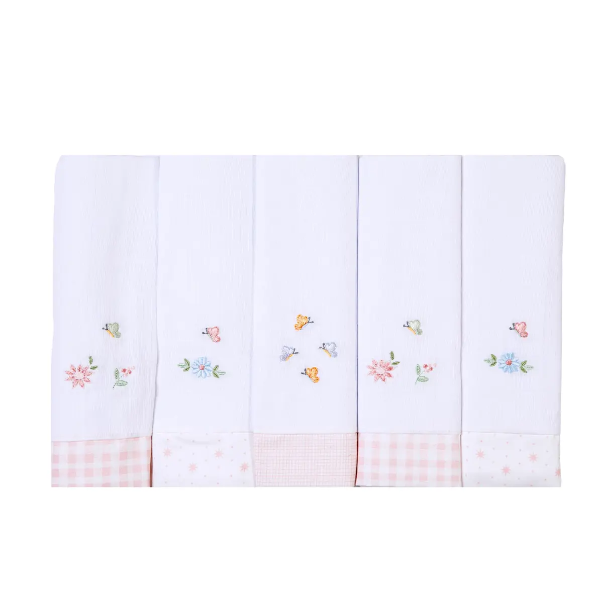 Papi Textil Fralda Bordados Papi Com Bainha 74Cm X 70Cm Contem 05 Un