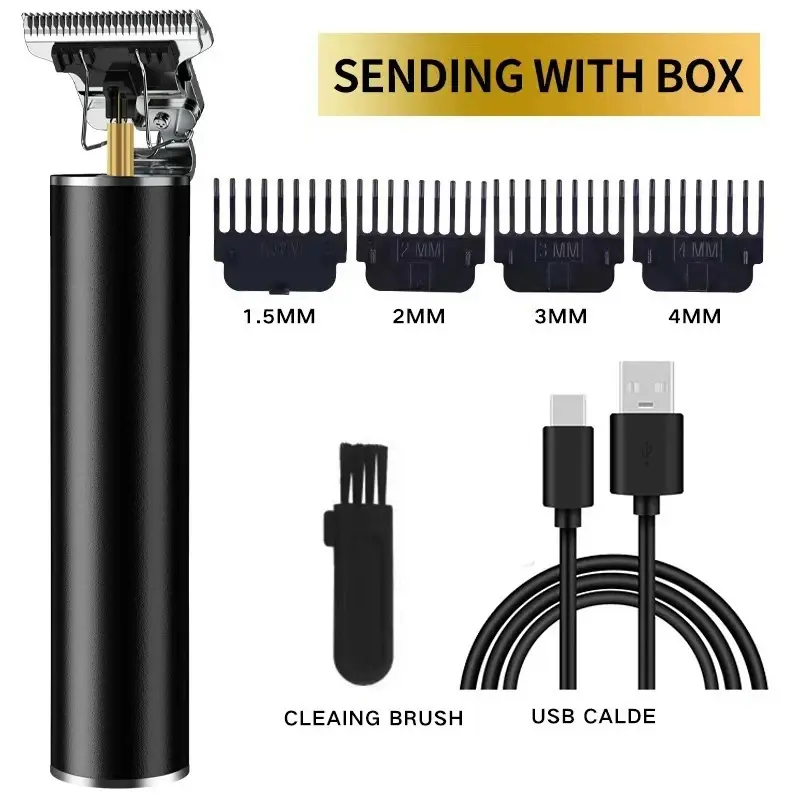 Máquina de corte de cabelo elétrica vintage t9 clipper cabelo recarregável homem barbeador aparador para barbeiro profissional aparador de cabelo