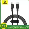 [BR] BASEUS Pudding Series Cabo USB C para USB C de 100 W para iPhone 15 MacBook iPad Pro cabo de carregamento rápido 100W 1.2 meter - 1