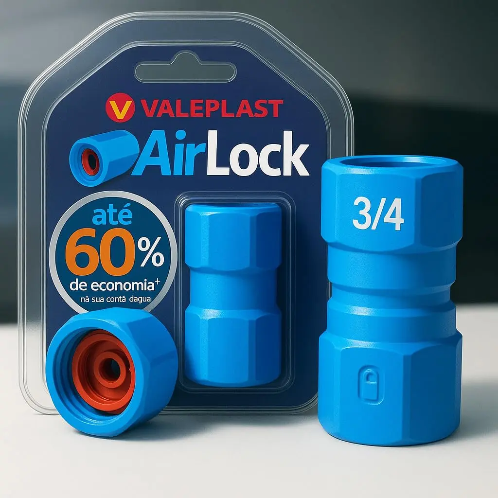 Bloqueador de Ar Para Hidrômetro Hidrômetro premum 3/4" Soldável Dn25– Eliminador de Ar da Tubulação, Redutor de Conta de Água, Economia de até 40%