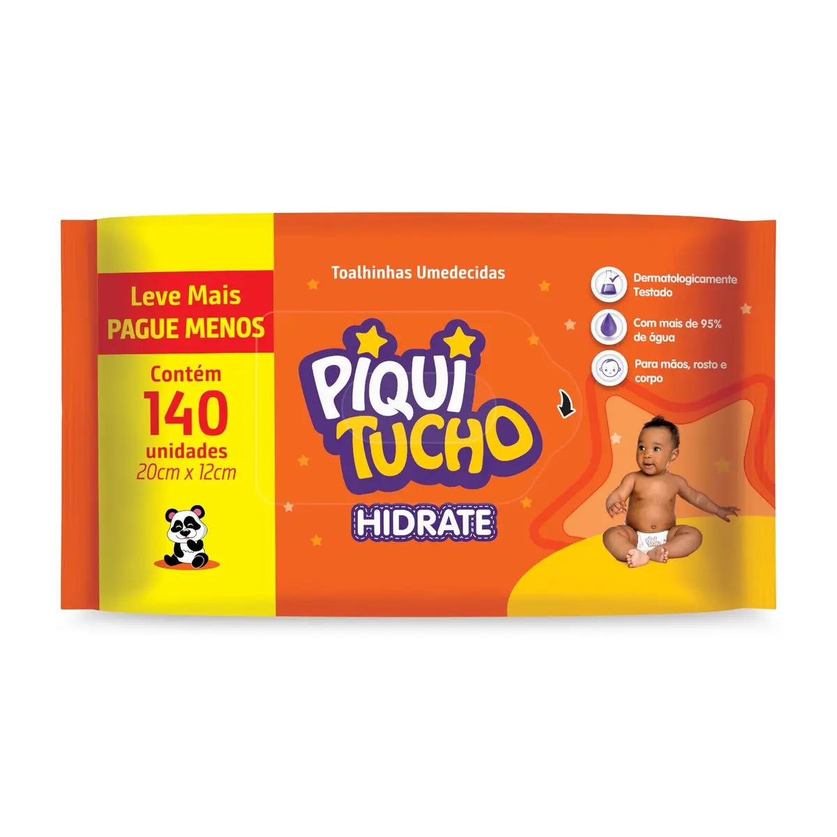 Toalhinhas Umedecidas Piquitucho, 140 Unidades | Hidrate