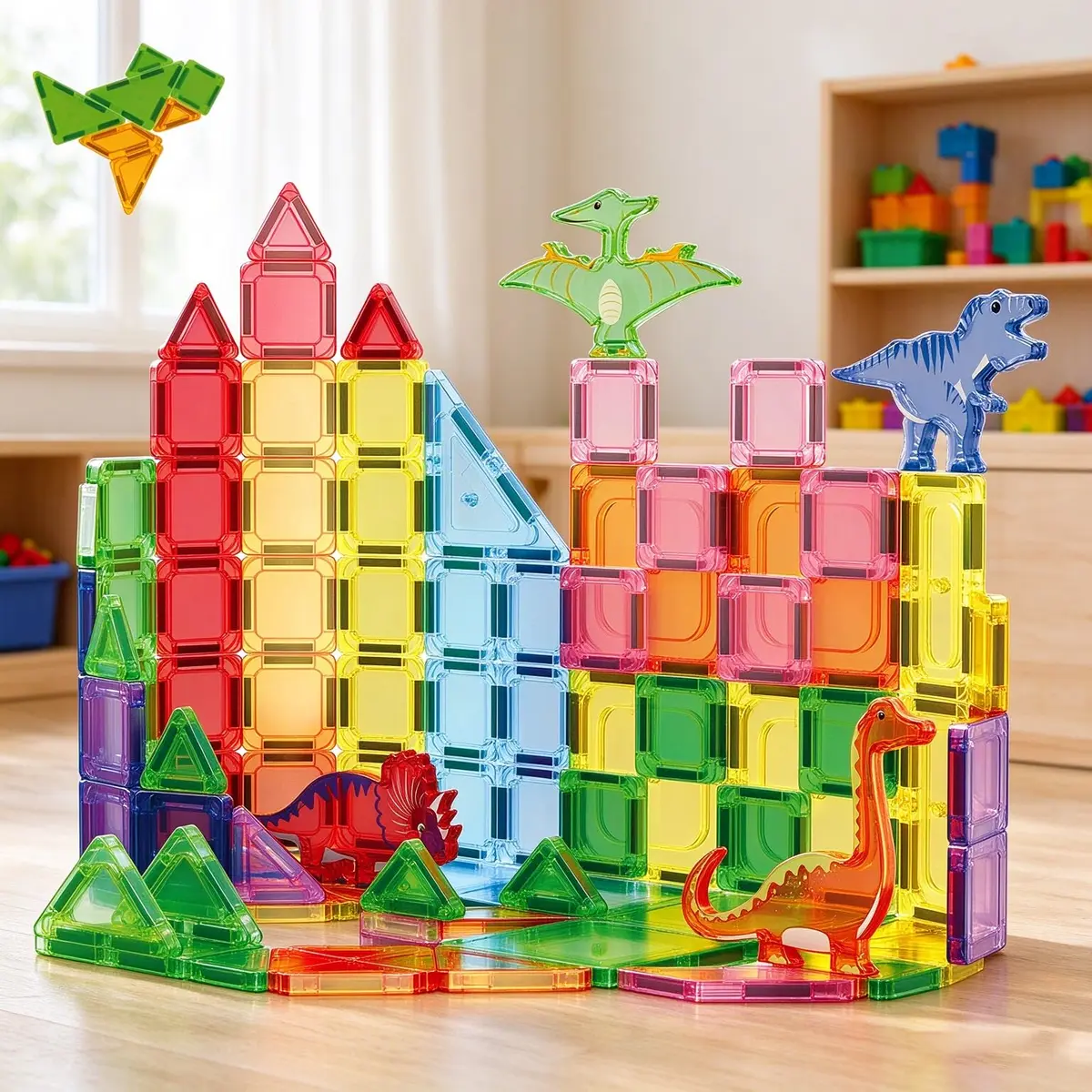 Brastoy Blocos de Montar Magnéticos Construção STEM Brinquedo Infantil Educativo - 1
