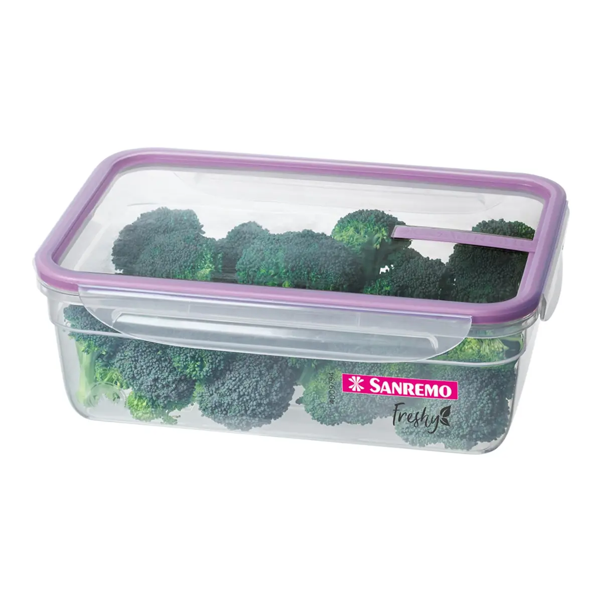 Sanremo - Pote Plástico Hermético de 2,5 Litros e Tampa com Travas, Linha Freshy