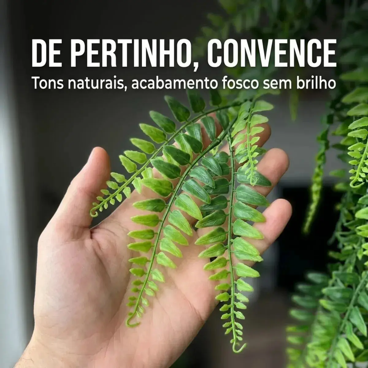 Planta Artificial Decorativa Samambaia Pendente Jardim Enfeite Realista Kit 2un thumbnail 5
