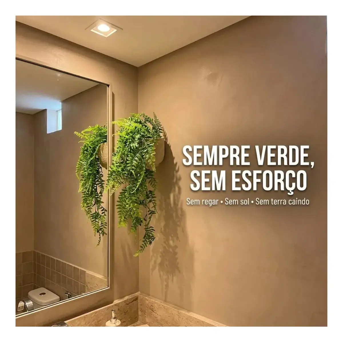 Planta Artificial Decorativa Samambaia Pendente Jardim Enfeite Realista Kit 2un thumbnail 7