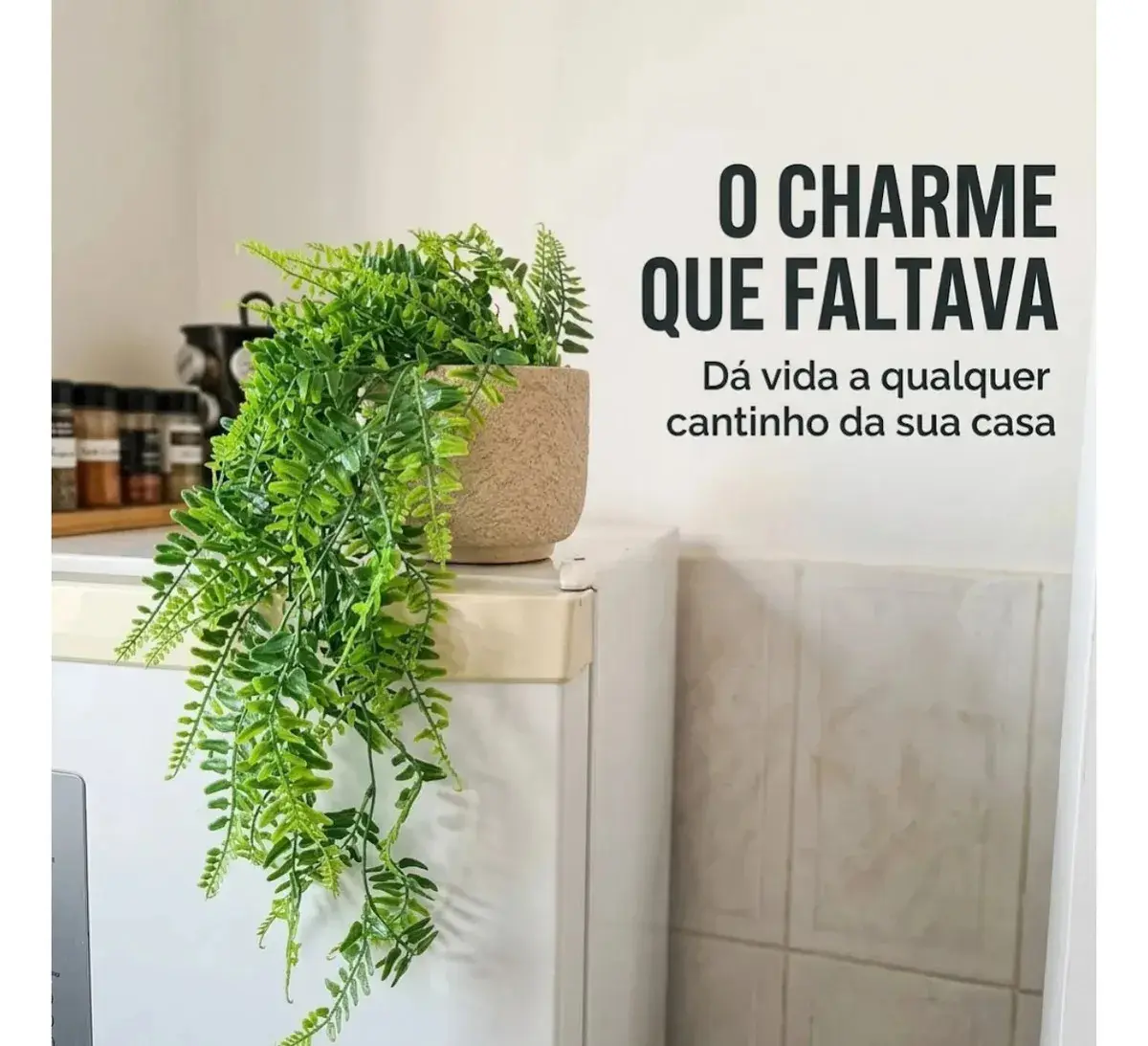 Planta Artificial Decorativa Samambaia Pendente Jardim Enfeite Realista Kit 2un thumbnail 8