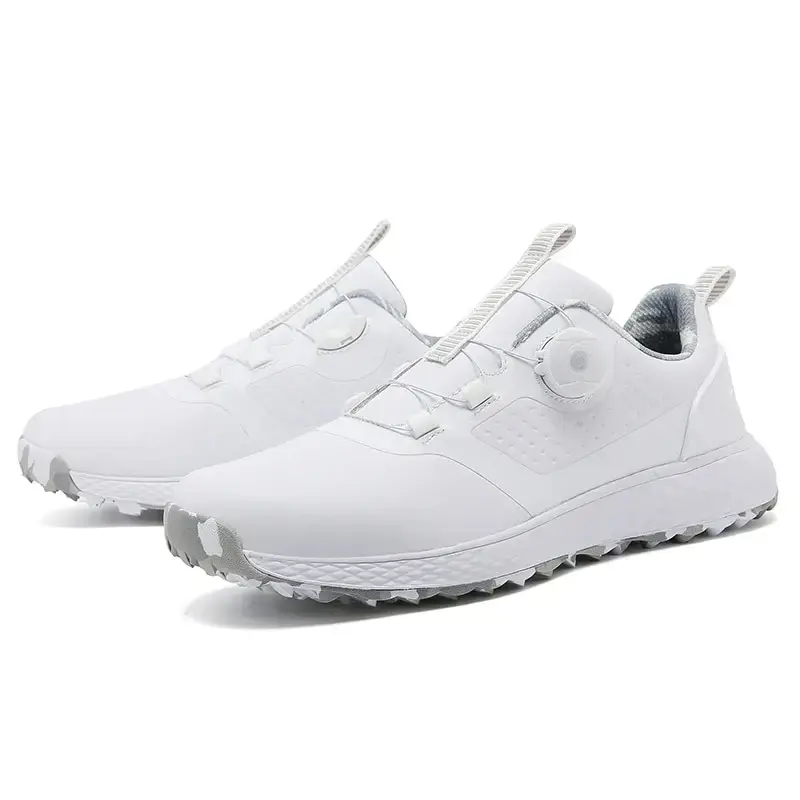 Tênis de golfe masculino impermeável moda casual ao ar livre confortável golfistas calçados femininos