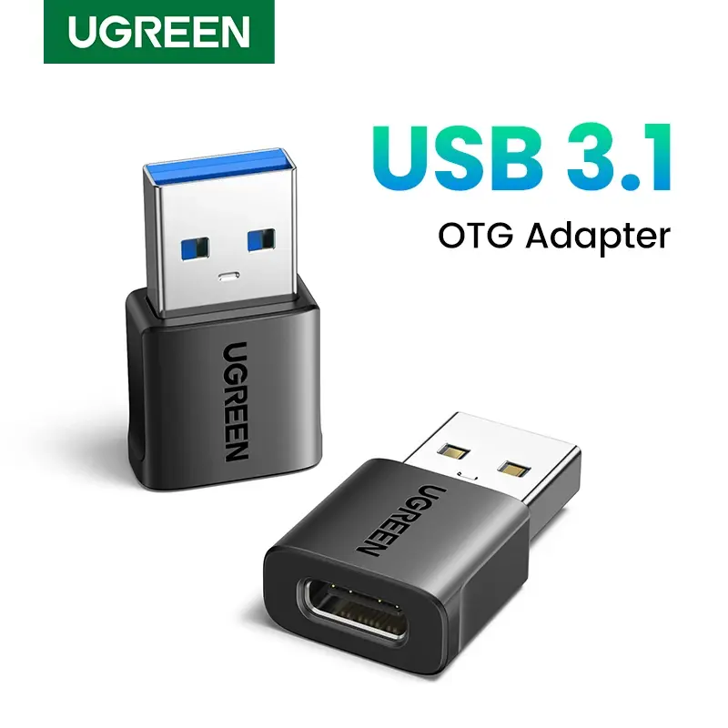 UGREEN-Tipo C OTG adaptador, USB A macho para USB C cabo fêmea, conversor para Macbook, Samsung S10, Huawei, 3.1