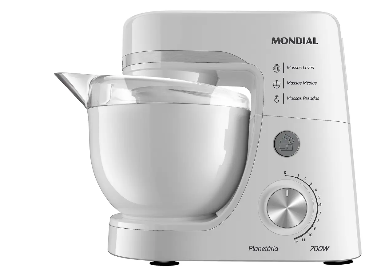 Batedeira Planetária, Mondial, Branco, 700W, 110V - BP-03-W