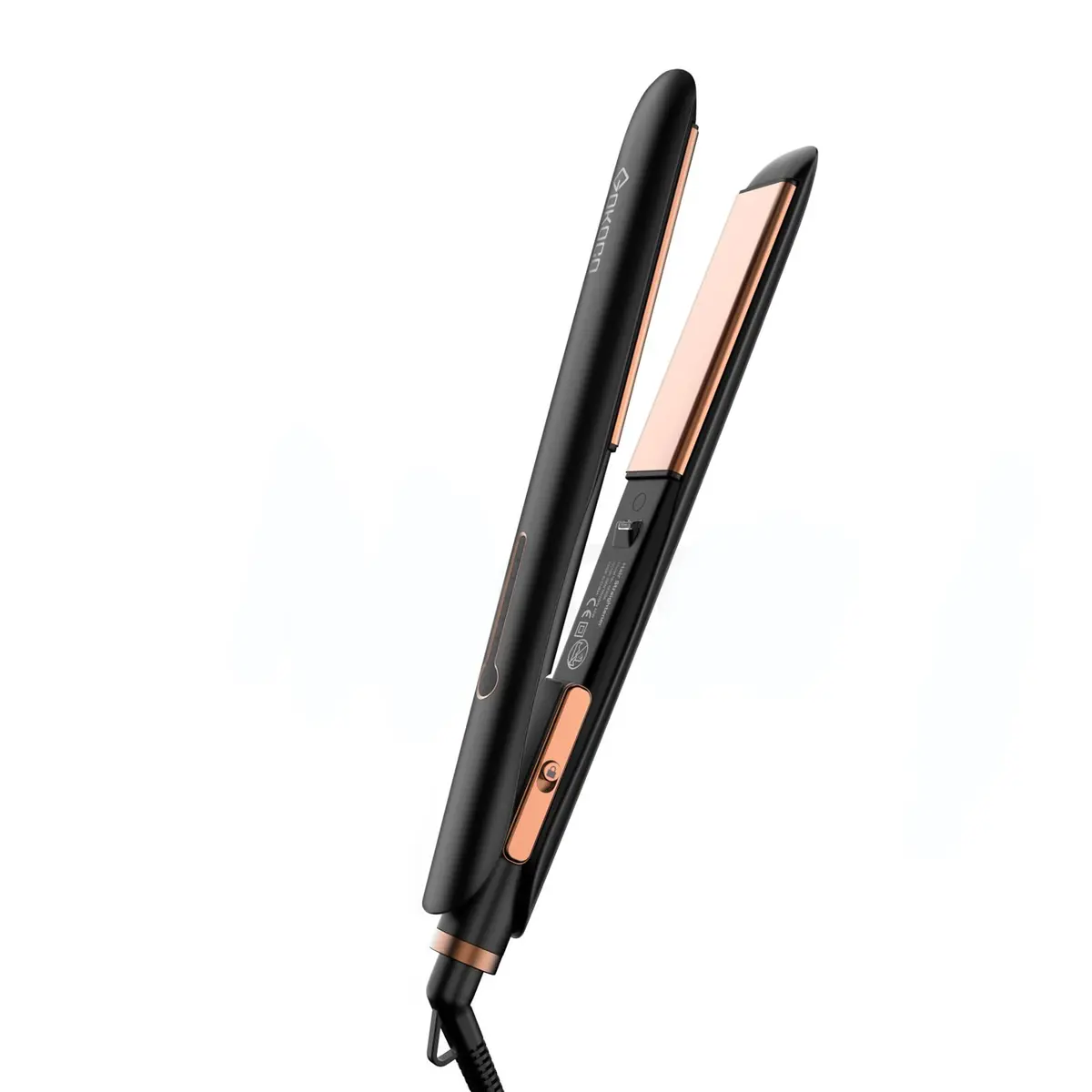 Chapinha Bivolt,GOKOCO Prancha de Cabelo Profissional Premium,Chapa Alisadora Íons GD036,Preto - 1