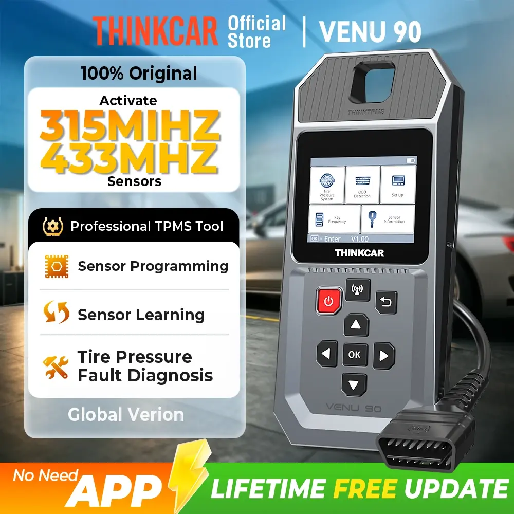 THINKCAR VENU 90 Ferramenta de diagnóstico de pressão de pneu de carro Sensor TPMS automotivo Programação Aprendizagem Ativador para ThinkTool Pro 689BT - 1