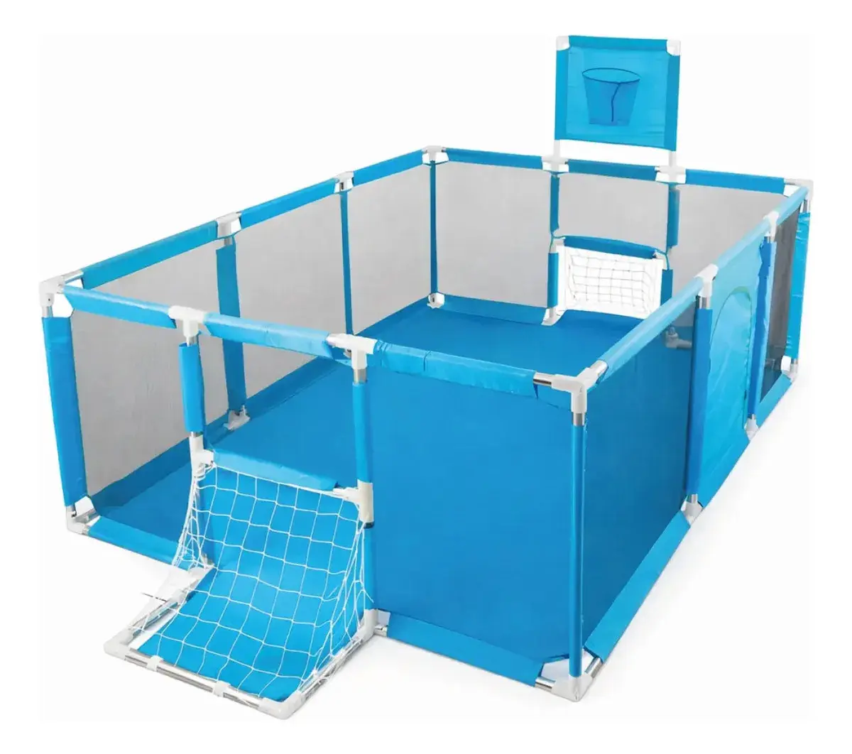 Cercadinho Bebê Infantil Chiqueirinho Grande Criança Baby Bear Azul