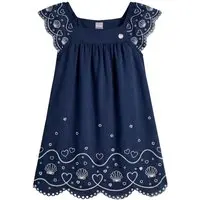 Infantil - Vestido menina em cotton com bordado Mundi - 1