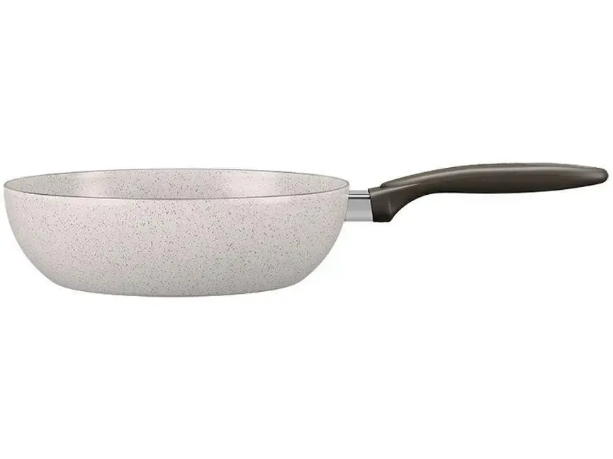 Panela Wok Antiaderente Brinox de Alumínio Suprema Vanilla 24cm
