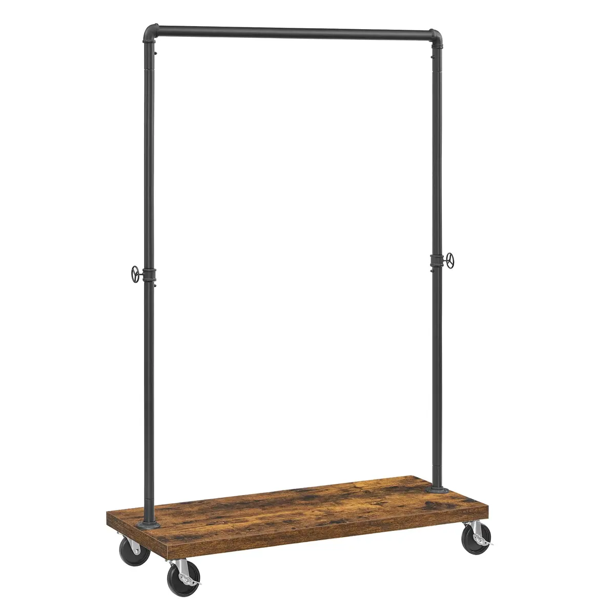 VASAGLE Suporte para roupas, suporte resistente com prateleira | Estilo de tubo industrial, para quarto, lavanderia, loja de varejo, marrom rústico e preto, coleção DALSON UHSR65BX - 1