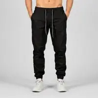 Calça Jogger Masculina Sarja Elástico Preto - 1