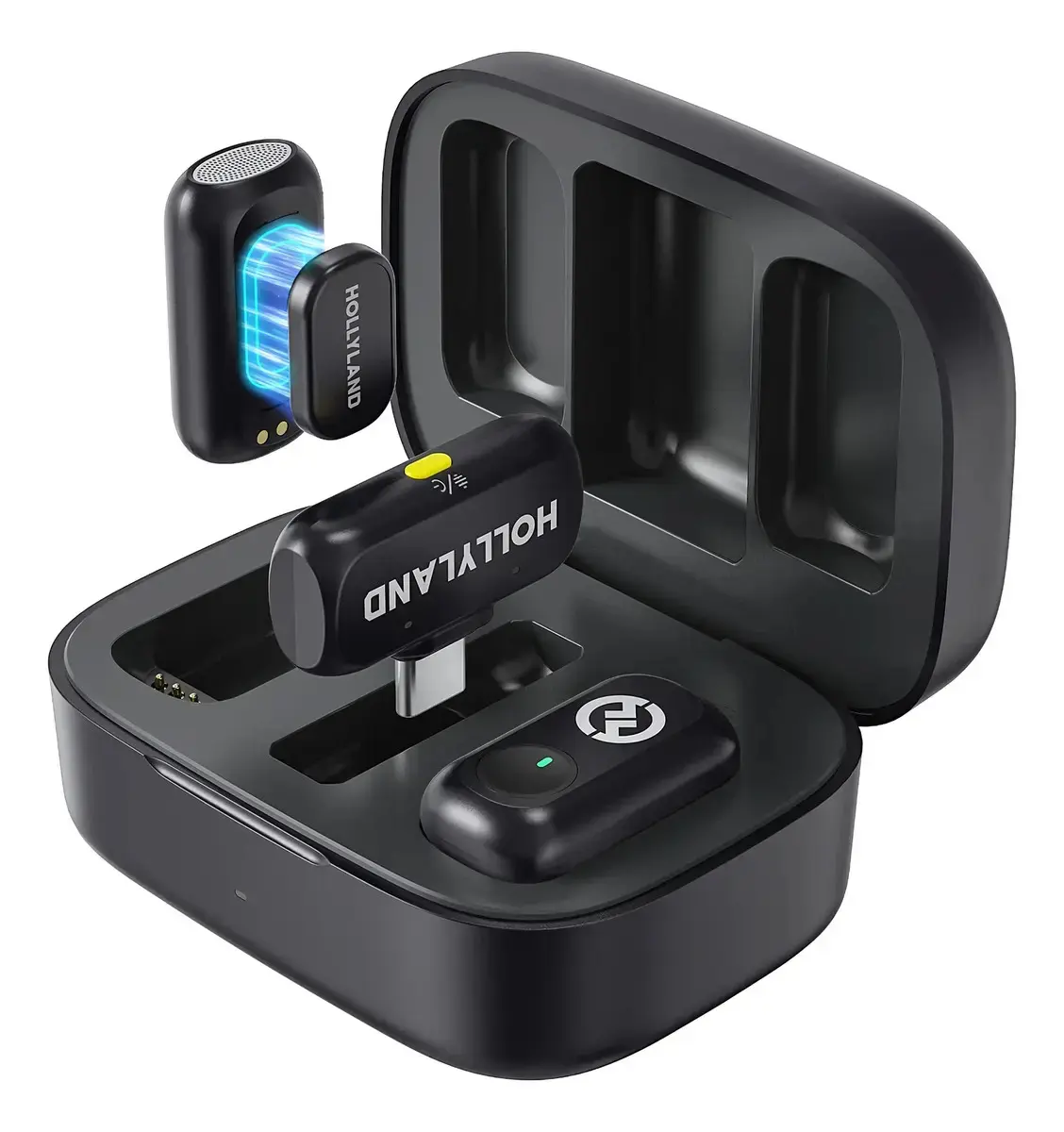 Microfone Hollyland Lark A1 Duo Usb-c cor Preto thumbnail 3