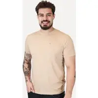 Camiseta Calvin Klein Jeans Masculina Botonê Caqui Médio - 1